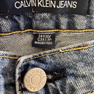 Calvin Klein Distressed Ripped Jeans